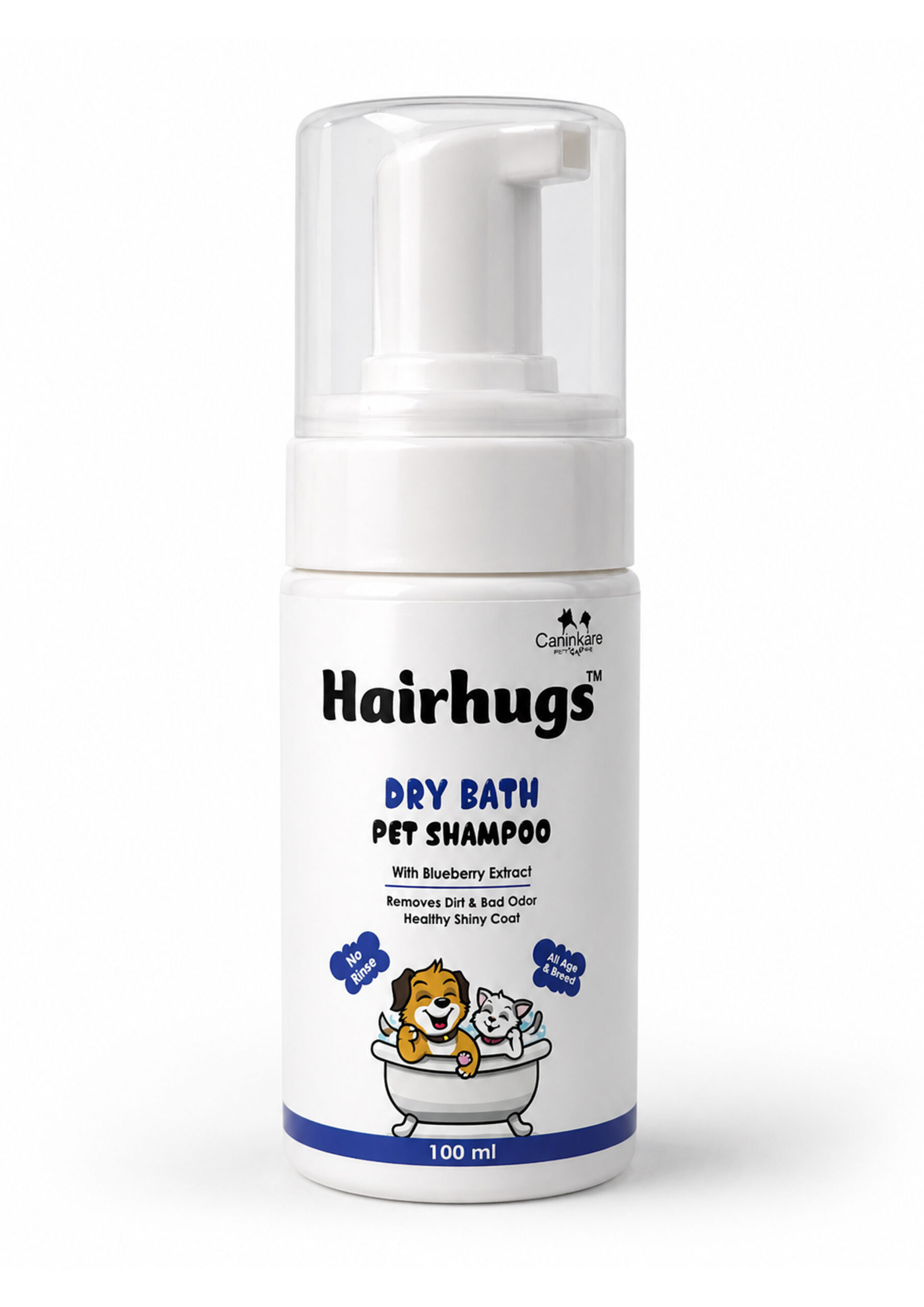 canin dry bath pet shampoo blue